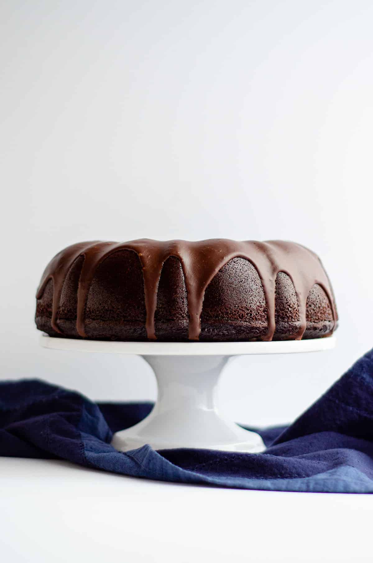 Chocolate Bundt Cake: A simple chocolate cake made with rich, deep flavors and topped with a smooth chocolate ganache.