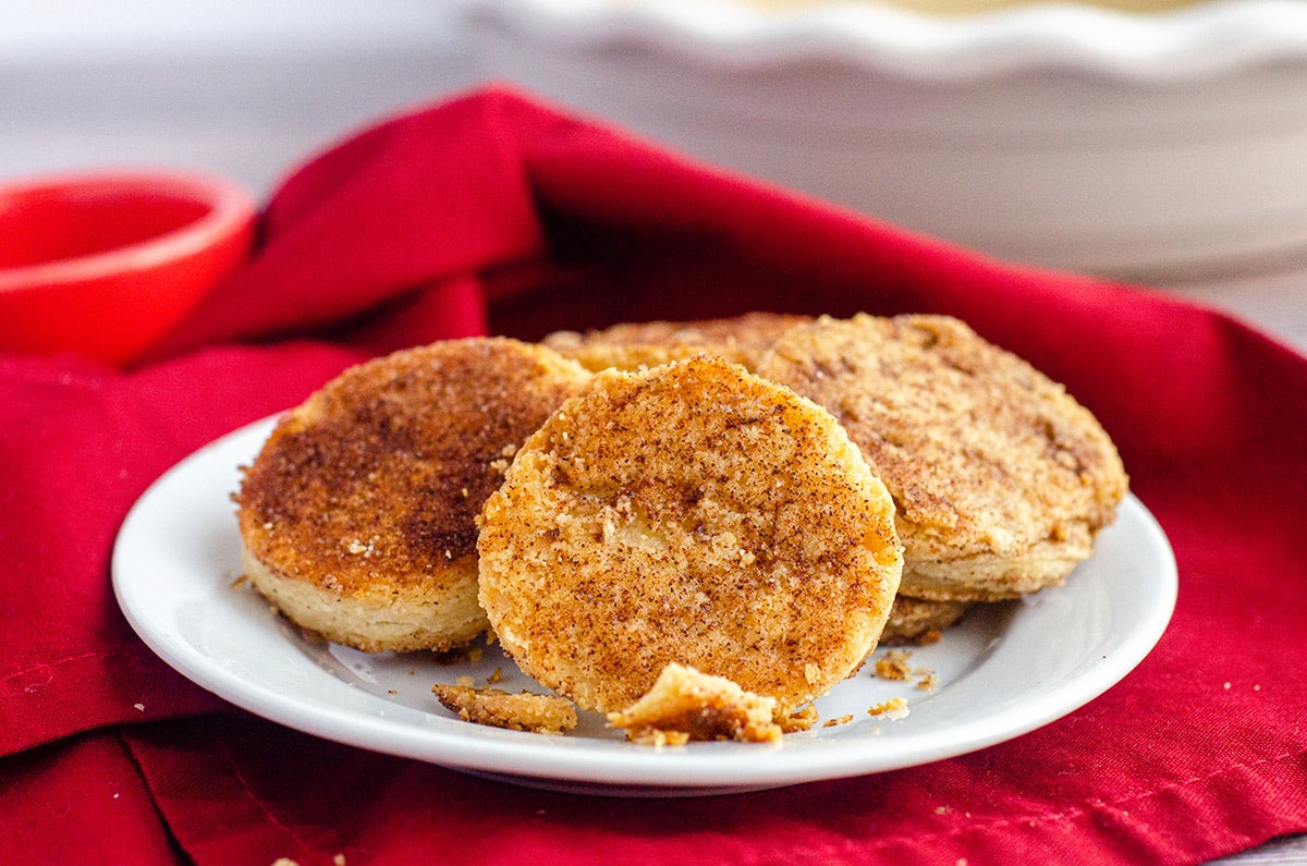 pie crust cookies on a plate