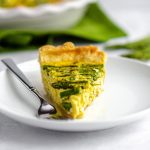 Asparagus Quiche: A simple egg quiche loaded up with asparagus and cheese. Pair with my favorite homemade pie crust or go crustless!