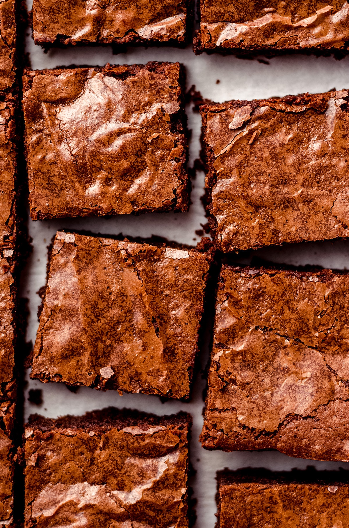 aerial photo of homemade fudgy brownies