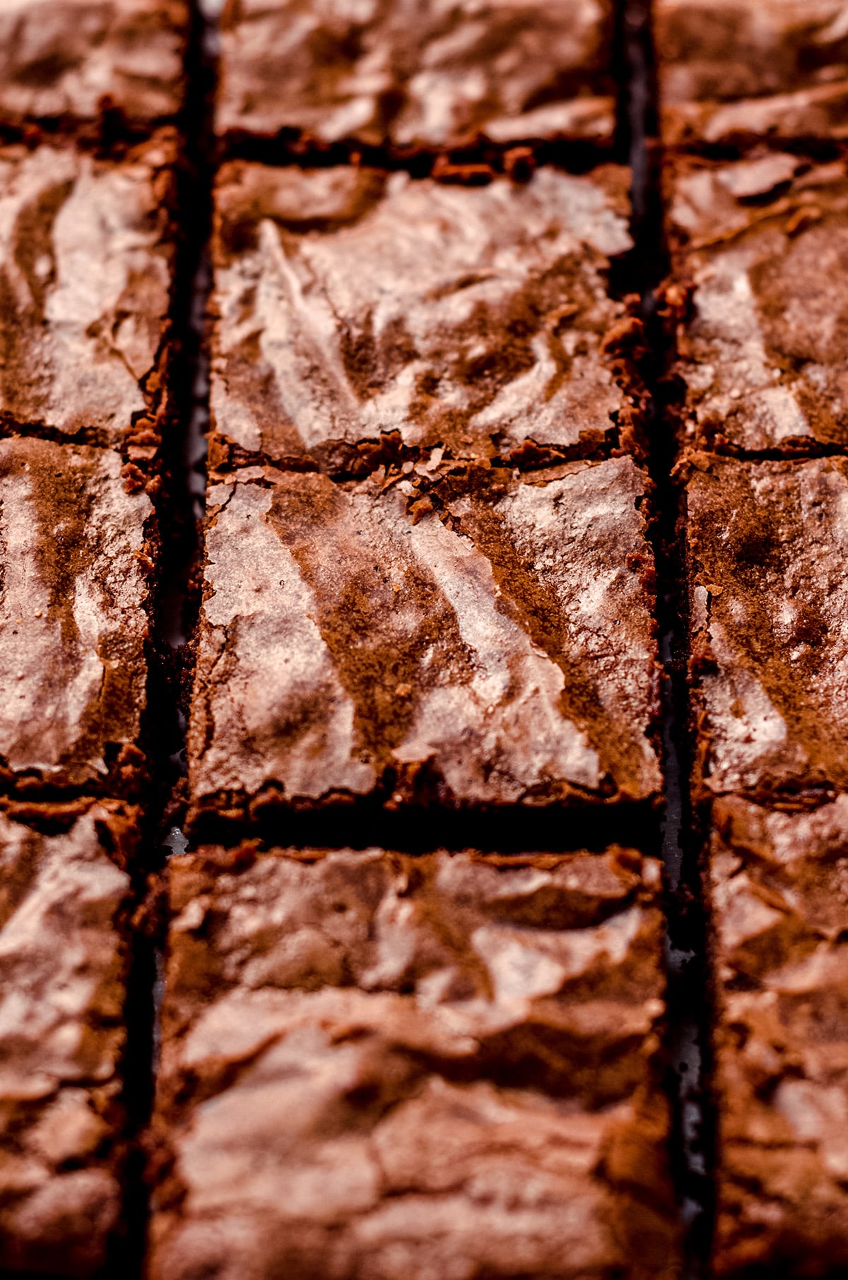 sliced homemade brownies