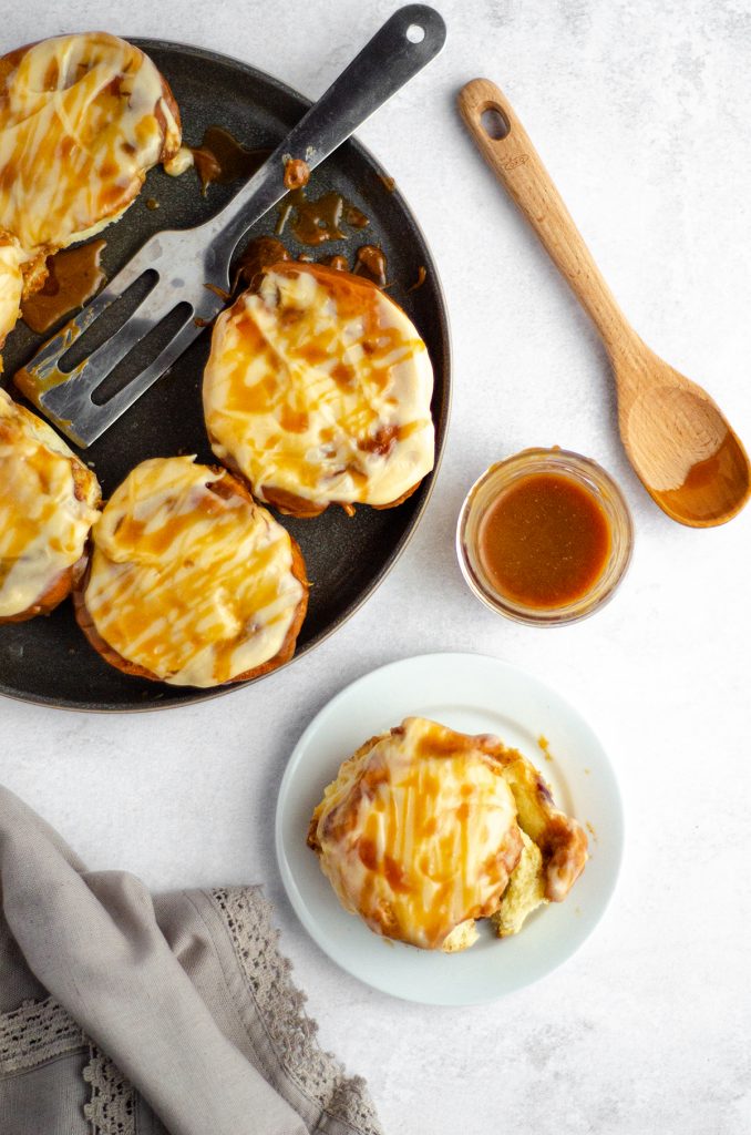 Caramel Rolls with Caramel Cream Cheese Frosting