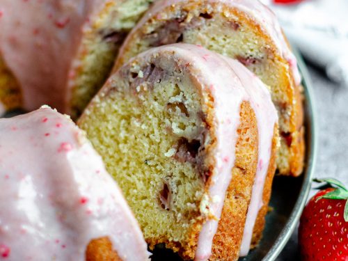 Fresh Strawberry Bundt Cake Recipe (Video) - A Spicy Perspective