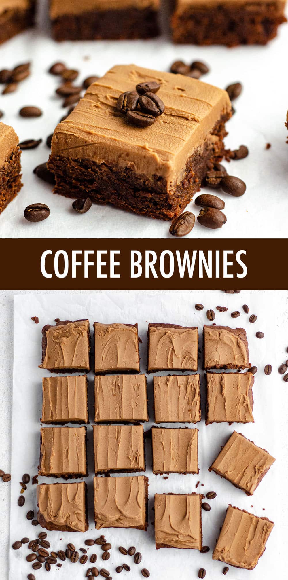 Rich scratch brownies flavored with concentrated coffee and topped with a creamy mocha frosting. via @frshaprilflours