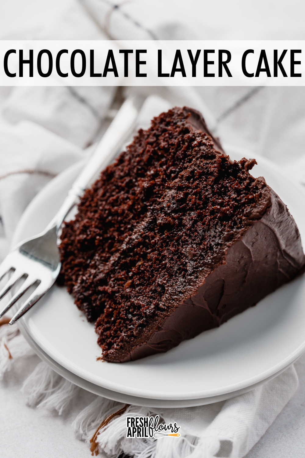 Soft, moist, and smooth chocolate layer cake with the richest chocolate flavor you’ll ever taste. Super easy and only one bowl needed! Pair with my favorite chocolate buttercream, go-to vanilla buttercream, or something else to fit your liking. via @frshaprilflours