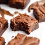 Fudgy Nutella Brownies: These seriously dense and fudgy Nutella brownies have Nutella blended right in the batter and swirled into the top. They are a chocolate lovers' dream!