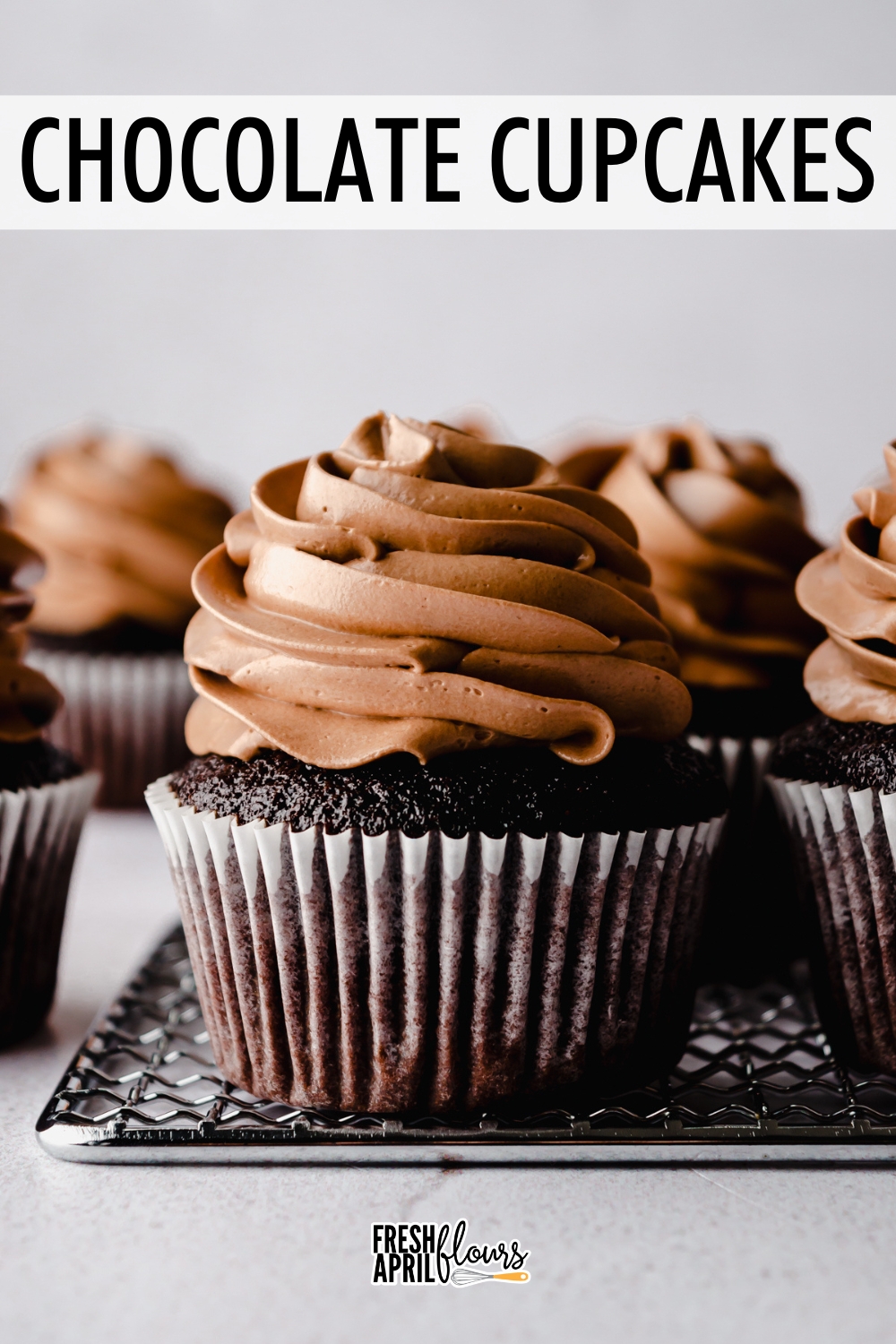 These easy chocolate cupcakes are light, fluffy, and incredibly moist. You only need one bowl and can bake and frost them in under 1 hour. via @frshaprilflours