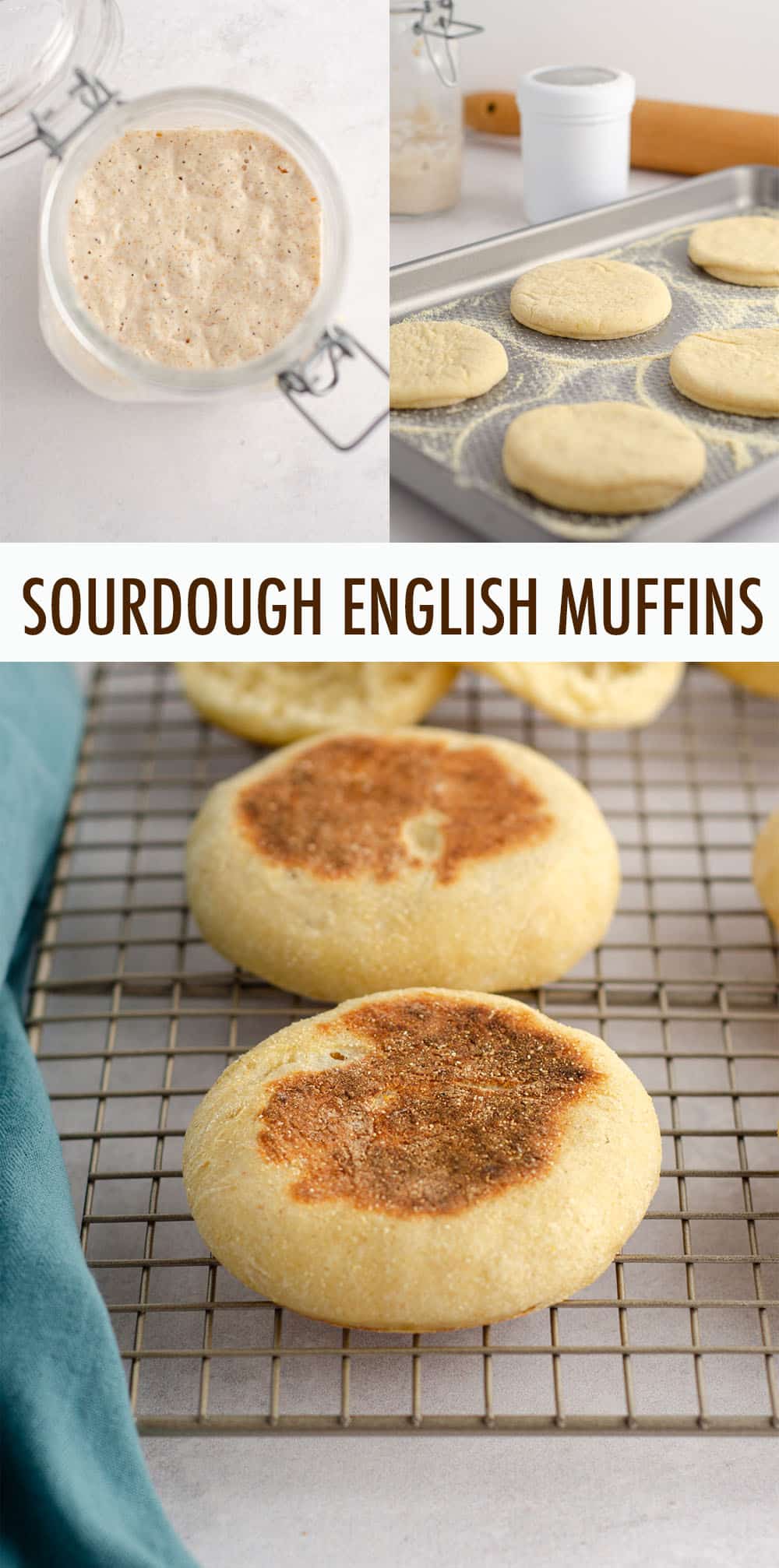 Put that sourdough starter to good use and make your own sourdough English muffins from scratch, with all the nooks and crannies you love about the store-bought ones! via @frshaprilflours