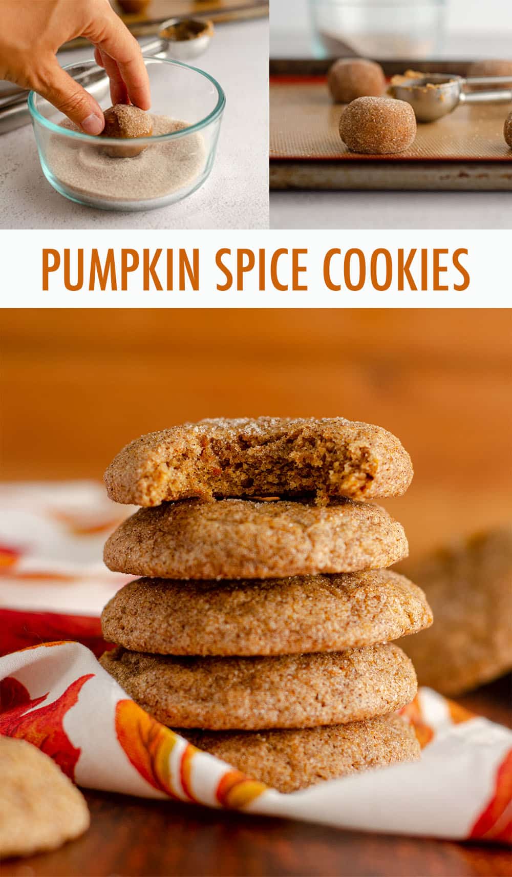 These eggless chewy pumpkin spice cookies are like a pumpkin snickerdoodle, coated in a spiced cinnamon sugar with a perfectly soft and chewy interior bursting with pumpkin flavor. via @frshaprilflours