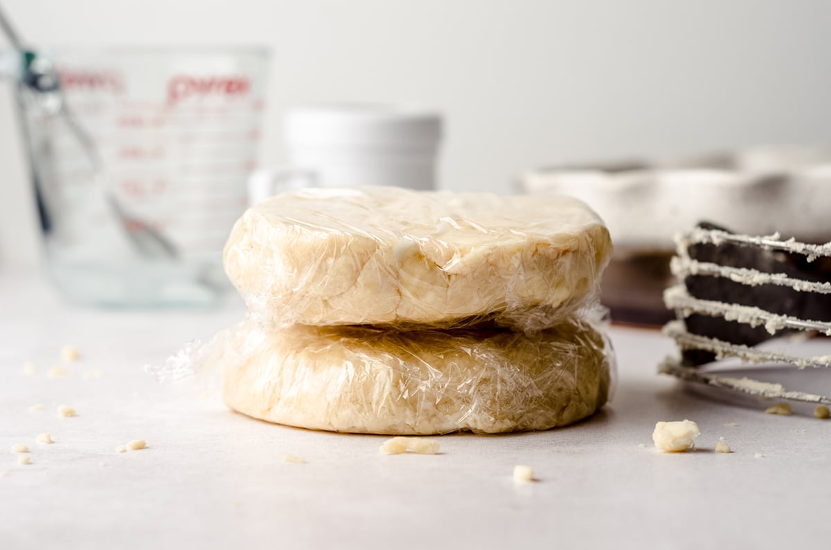 pie crusts wrapped in plastic