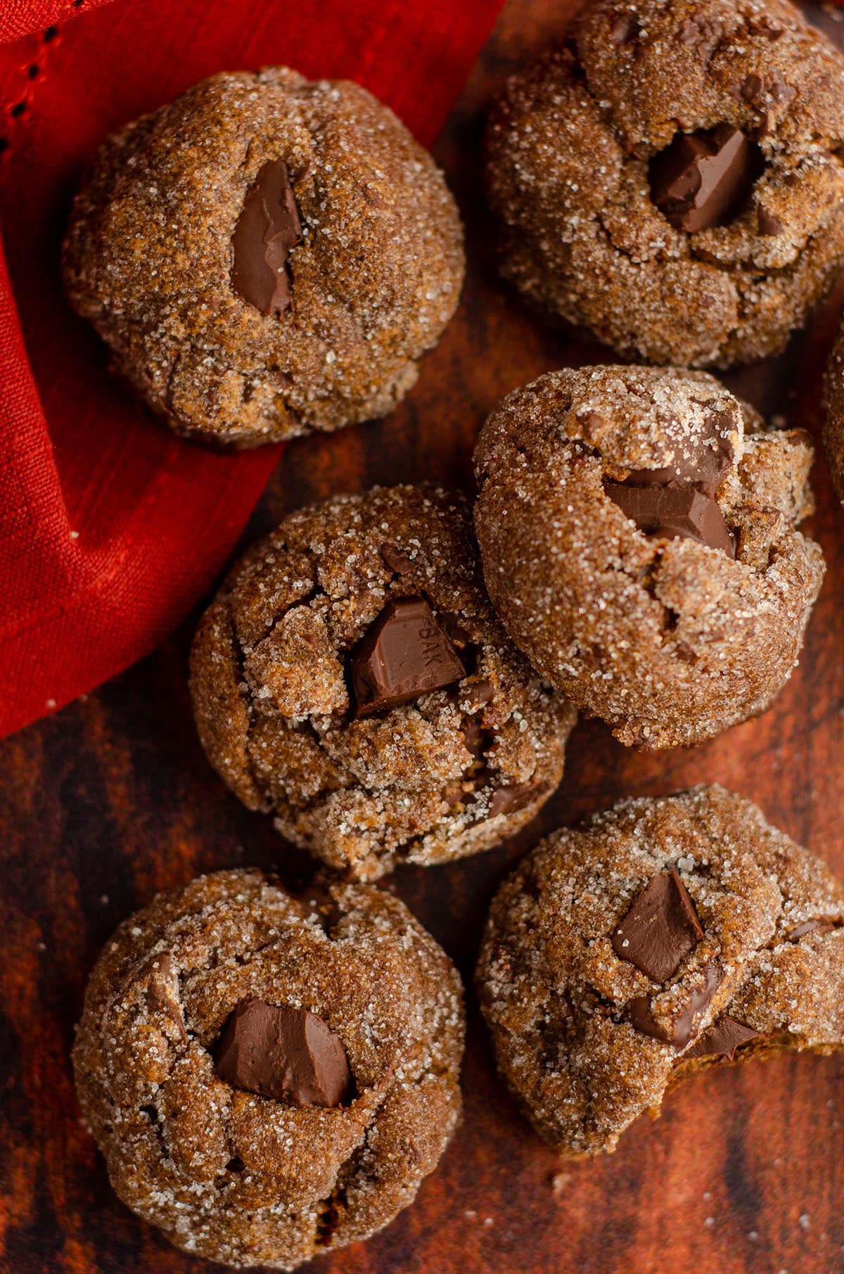 aerial photo of collection of gingerbread chocolate cookies