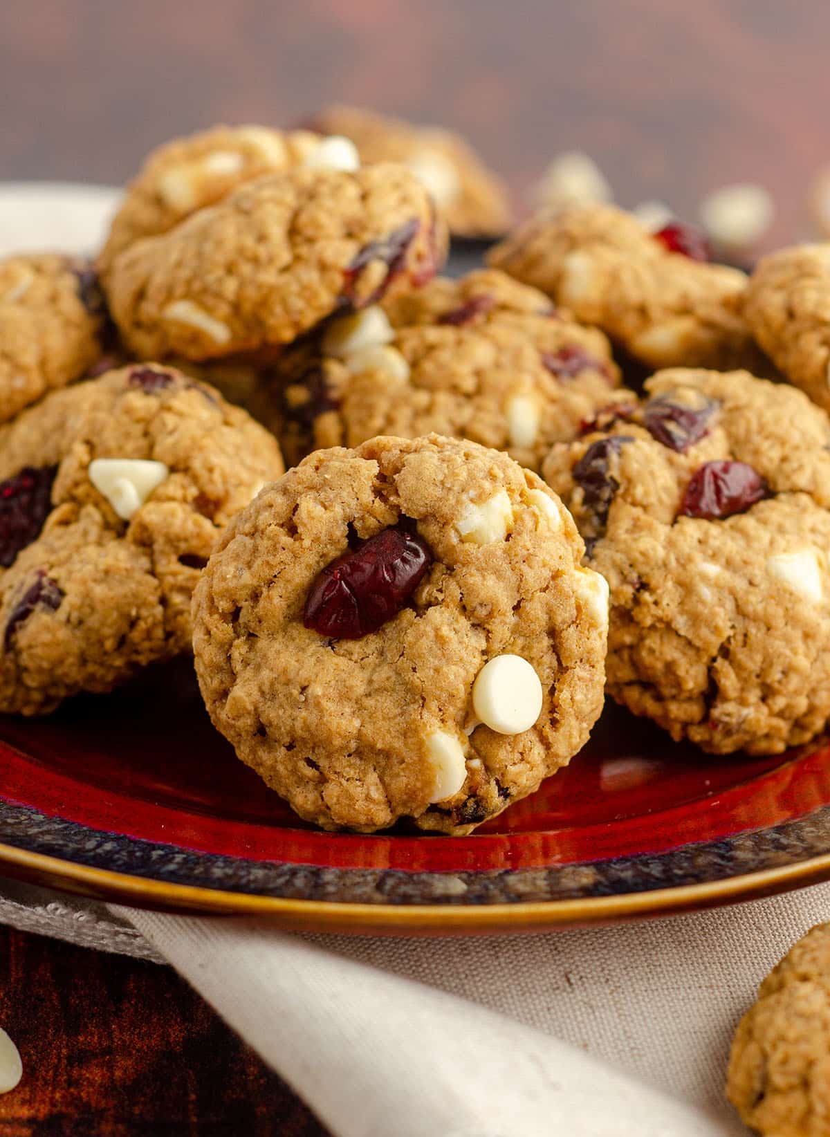White Chocolate Cranberry Oatmeal Cookies