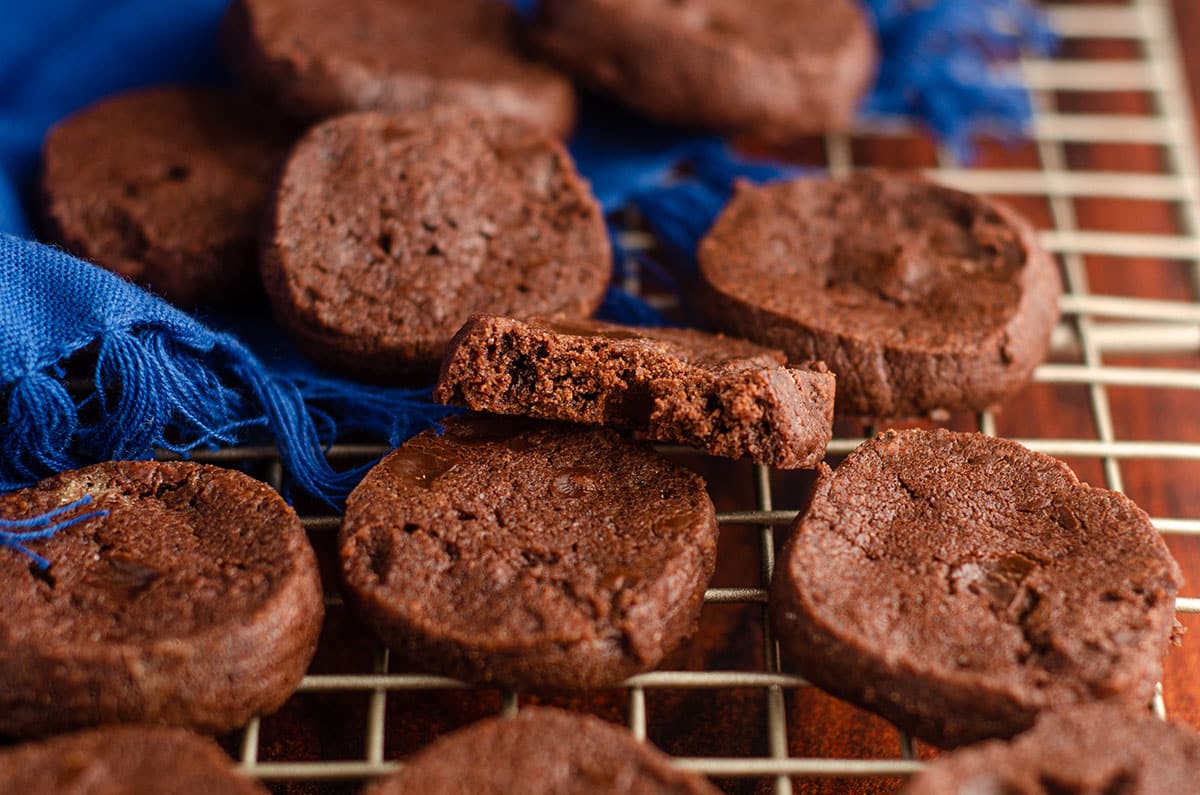 collection of world peace cookies one with a bite taken out of it