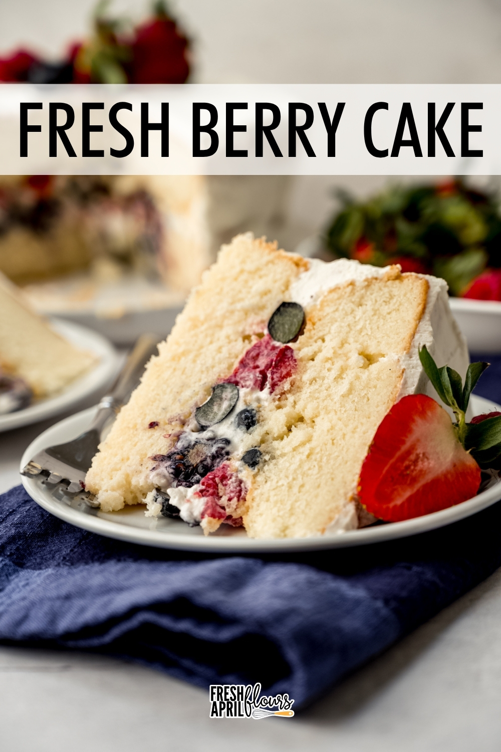 Simple white cake layers filled with a whipped cream and fresh berry filling and soaked in a tres leches syrup-- a reader favorite that delivers big flavor with surprisingly simple components. via @frshaprilflours