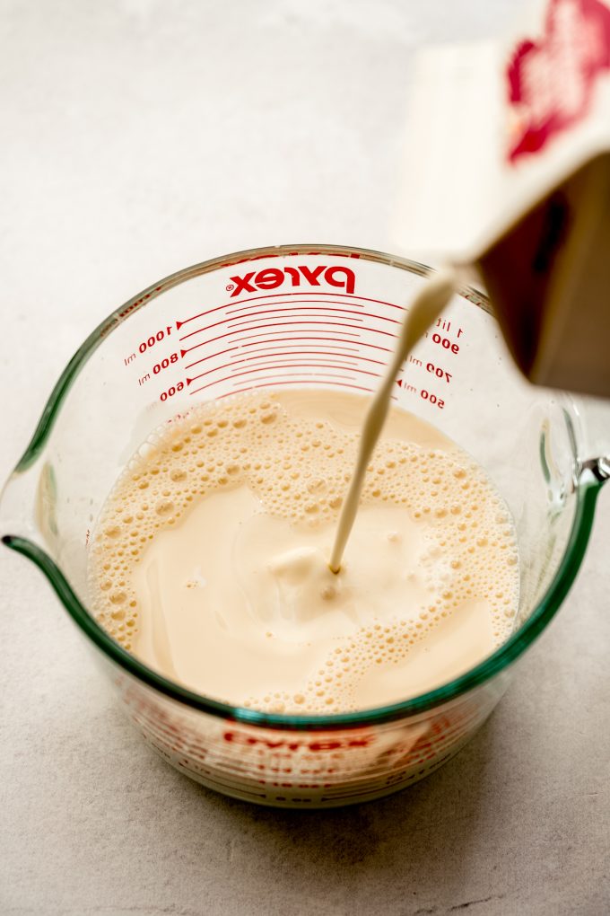 The soaking syrup for a fresh berry cake.
