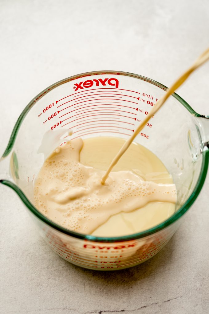 The soaking syrup for a fresh berry cake.
