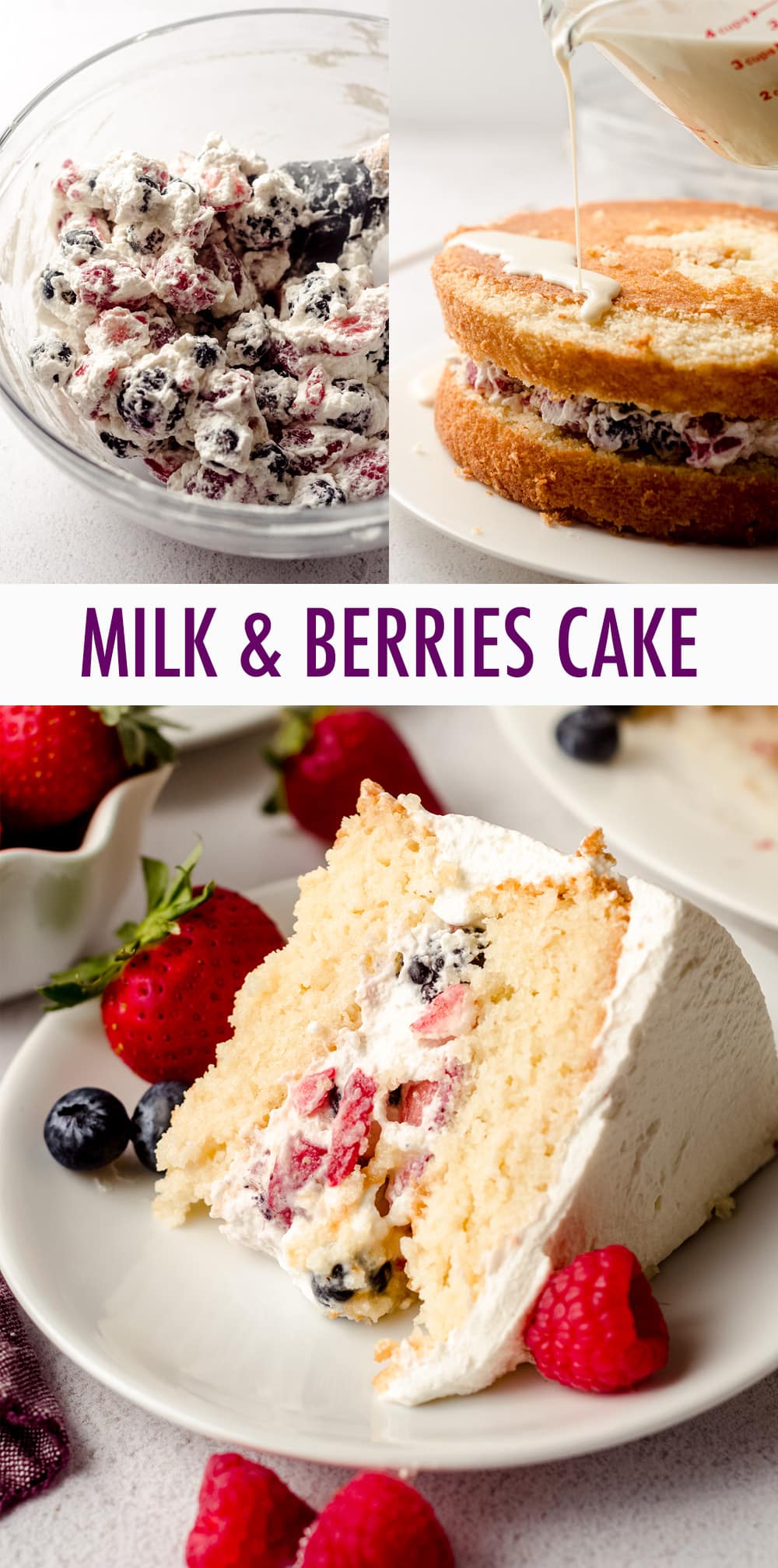 Berries and Cream Vanilla Cake