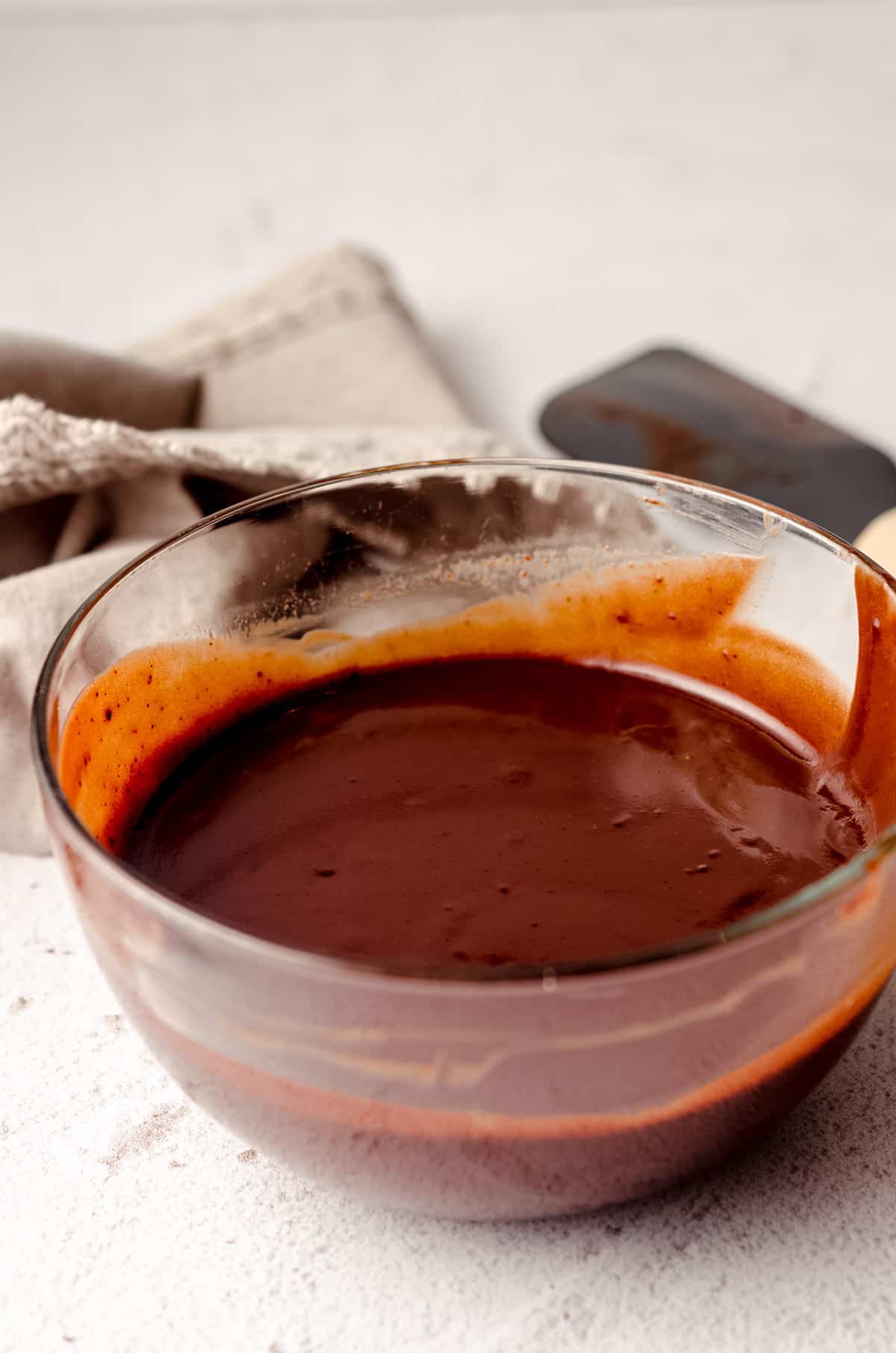 bowl of chocolate ganache