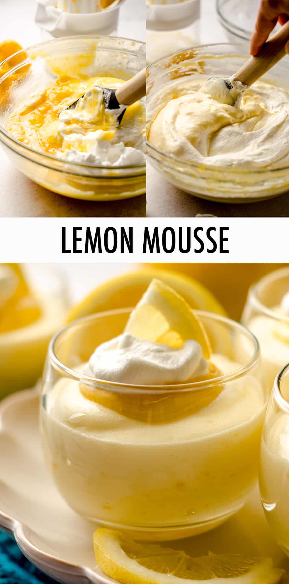A traditional easy lemon mousse recipe made with just five simple ingredients. The perfect way to use fresh lemons for a light and refreshing dessert. via @frshaprilflours