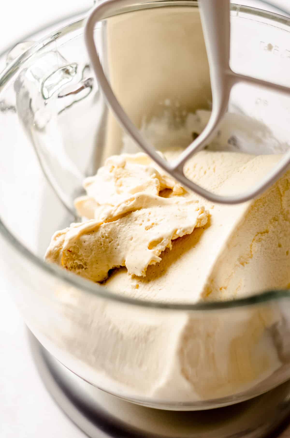 ice cream in a mixing bowl