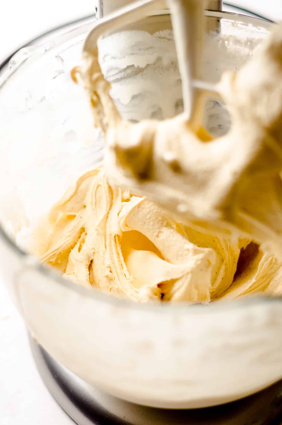 ice cream in a mixing bowl