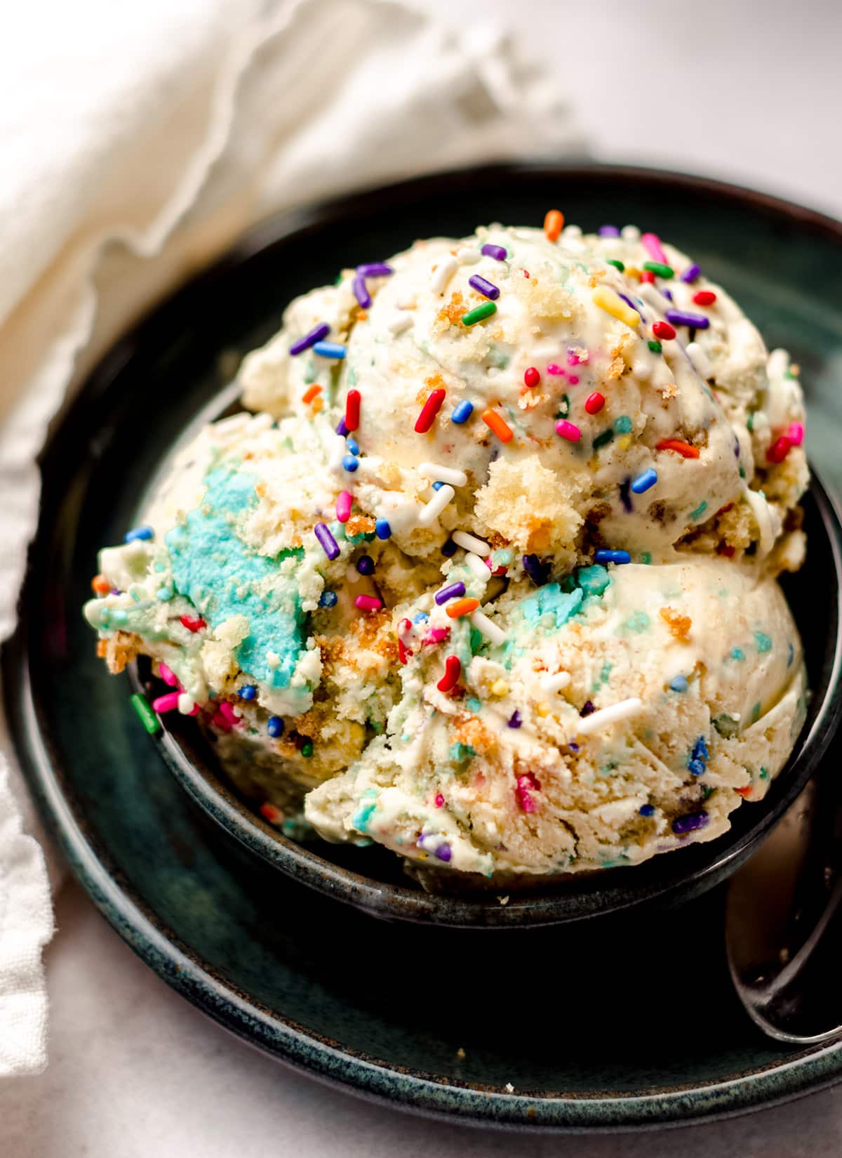 bowl of birthday cake ice cream