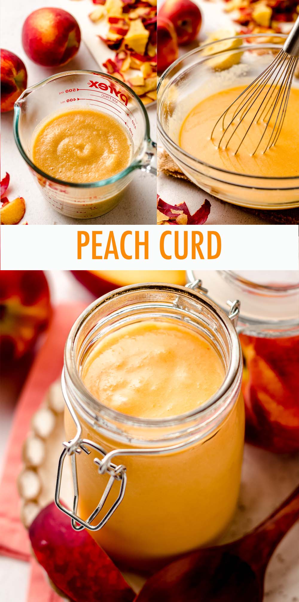 Sweet and creamy peach curd made from fresh peaches and a few simple ingredients. Perfect for filling cakes, pies, and cupcakes, or using as a spread or topping. via @frshaprilflours