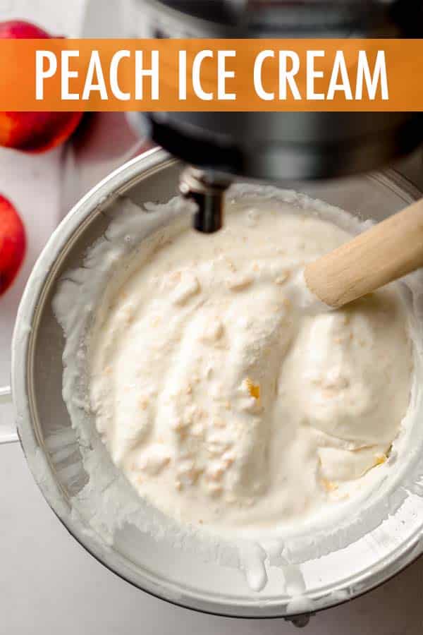 Learn how to make homemade peach ice cream using fresh peaches, a few basic ingredients, and your ice cream maker. via @frshaprilflours