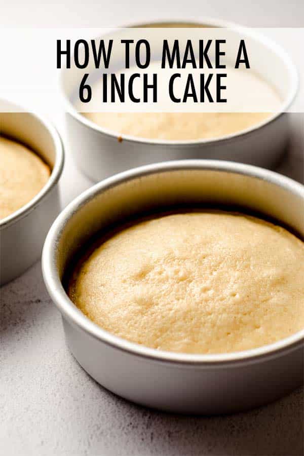 Learn how to make a two or three layer 6 inch cake from any of your favorite cupcake or 8 inch cake recipes, including this 6 inch vanilla bean cake recipe. This size cake is perfect for small gatherings and smash cakes for 1st birthdays. via @frshaprilflours