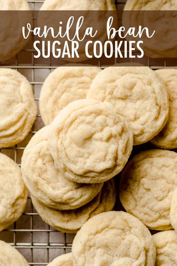 Pillowy soft and chewy sugar cookies bursting with fresh vanilla flavor and dusted with a sweet sugar coating. via @frshaprilflours