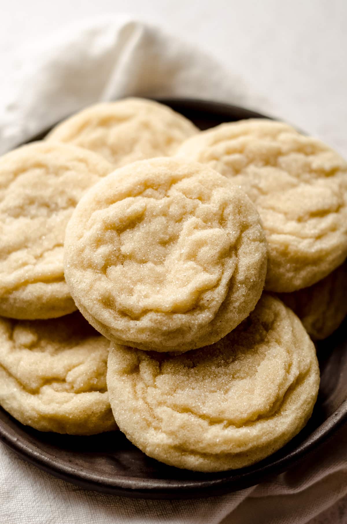 vanilla bean sugar cookies on a plate