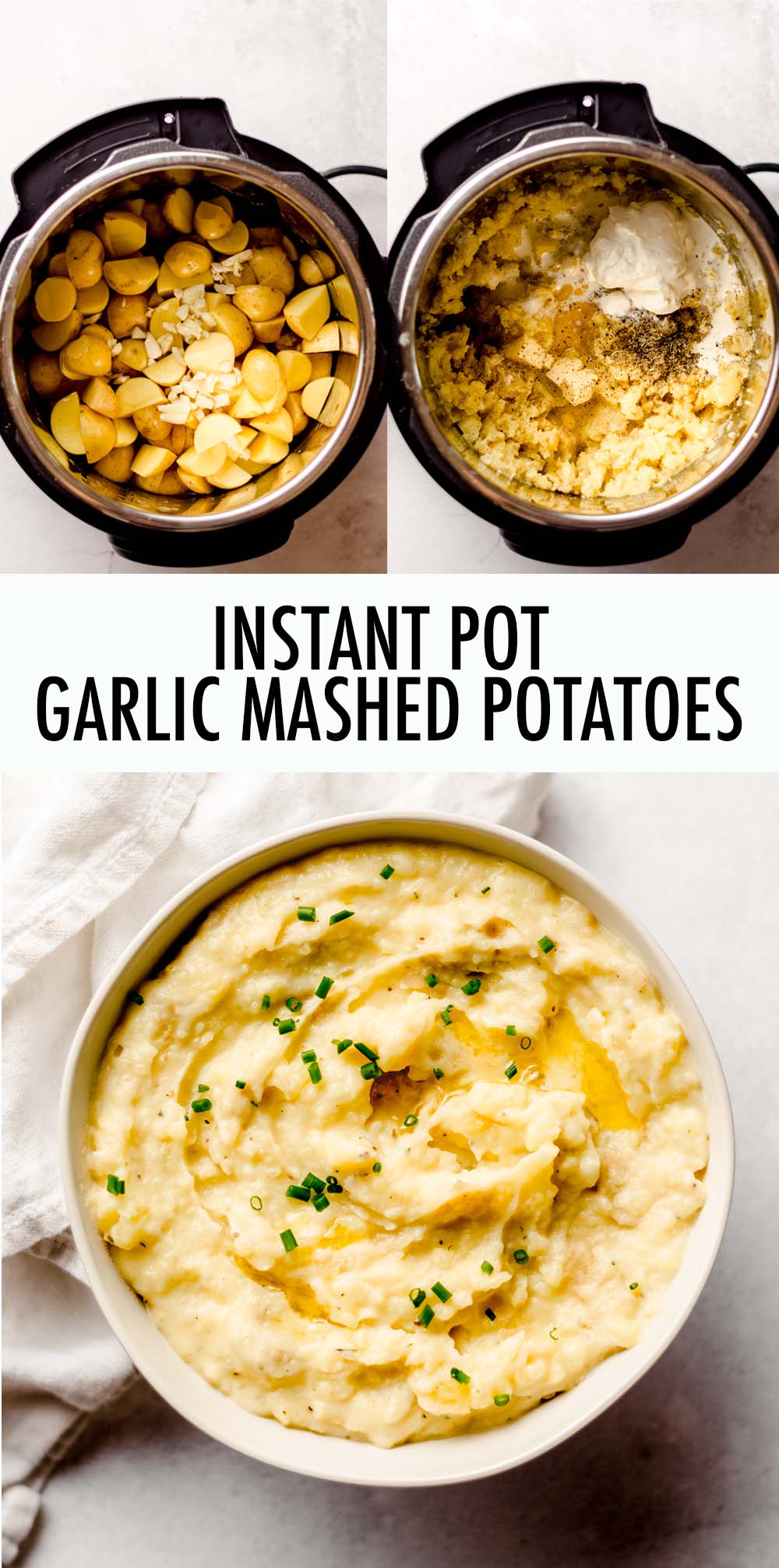Just a few minutes of ingredient prep, then let your Instant Pot do the rest! These garlic mashed potatoes can be made creamy and smooth or textured and chunky. No matter how you like to eat them, you're going to love how simple these mashed potatoes are to make. via @frshaprilflours