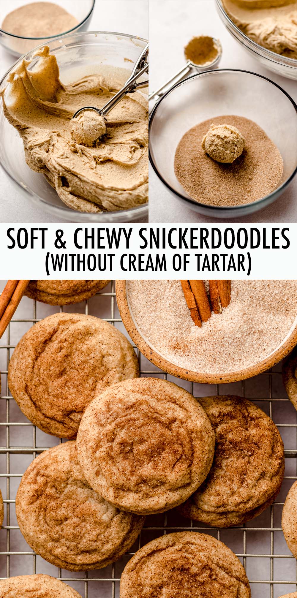 No cream of tartar? No problem! You can still make perfectly soft and chewy snickerdoodle cookies without it. This no chill snickerdoodle cookie recipe will be your new favorite alternative to traditional snickerdoodle cookies. via @frshaprilflours