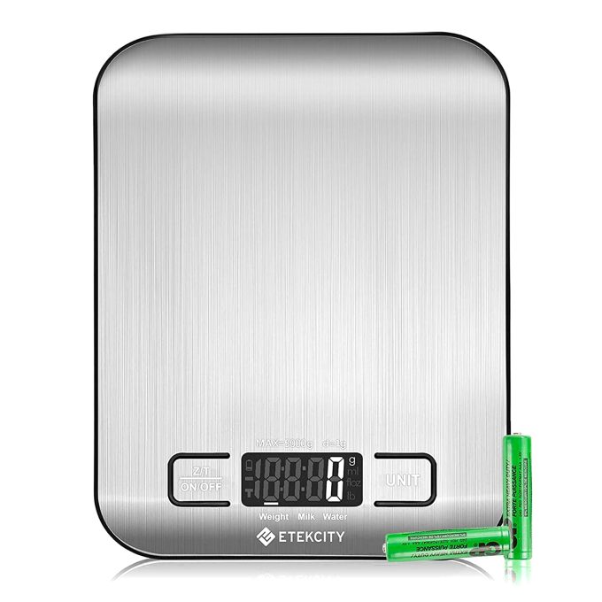 kitchen scale with batteries