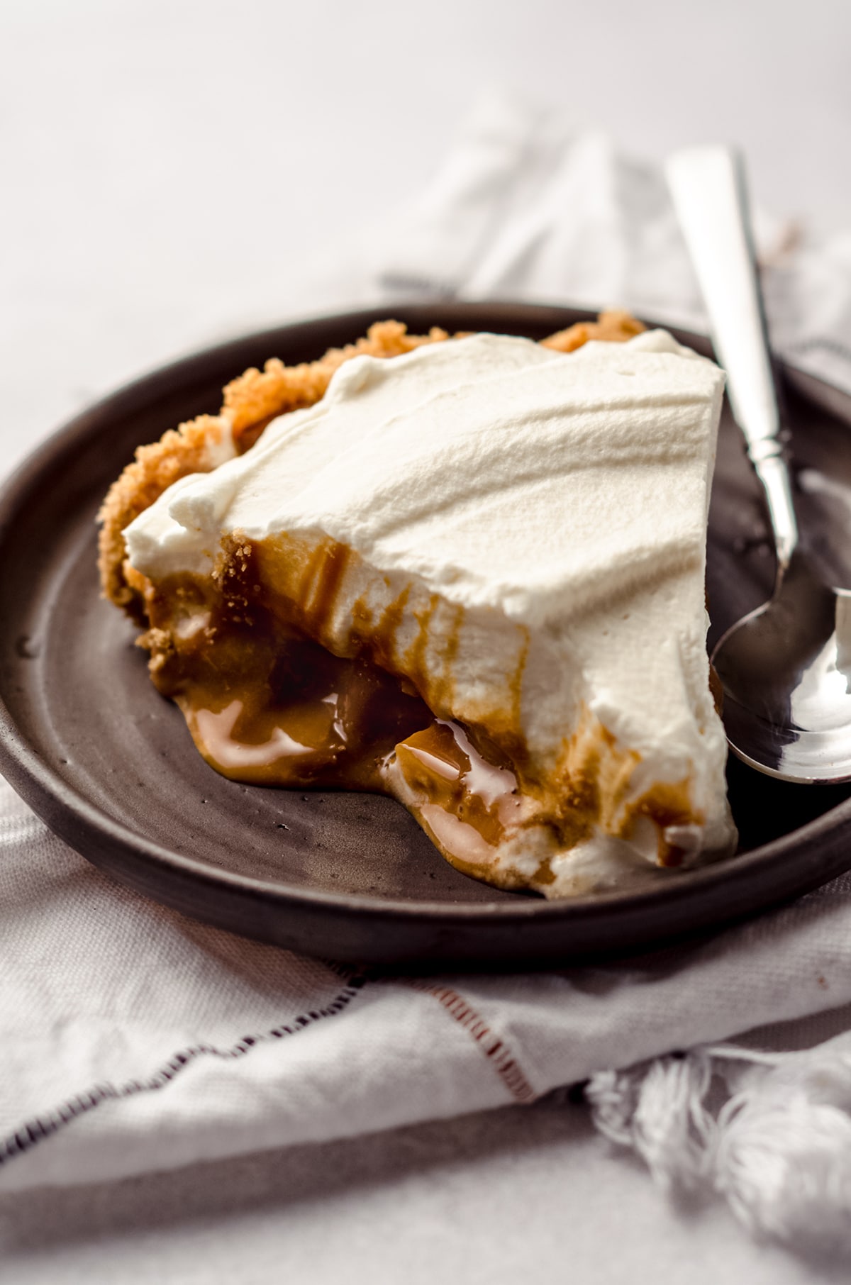 slice of banoffee pie on a plate