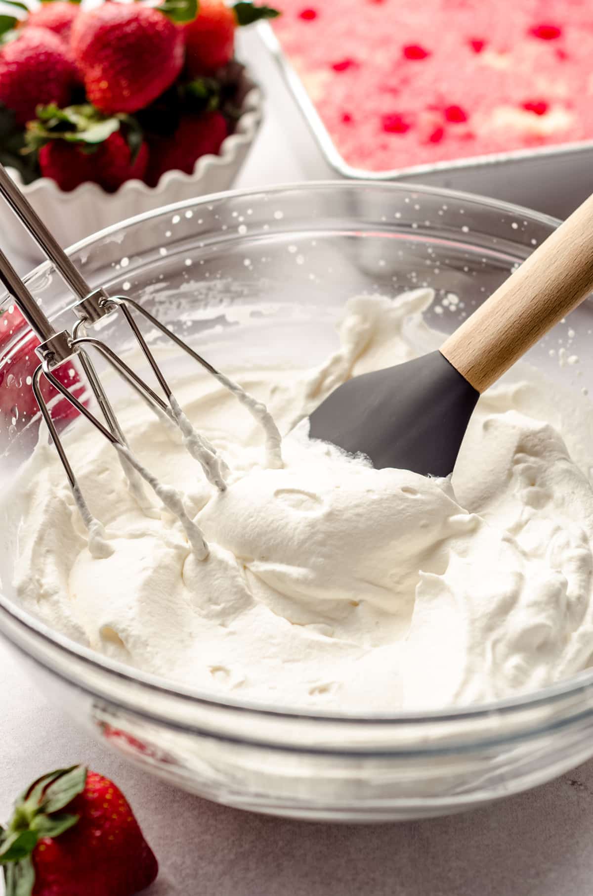 bowl of homemade whipped cream