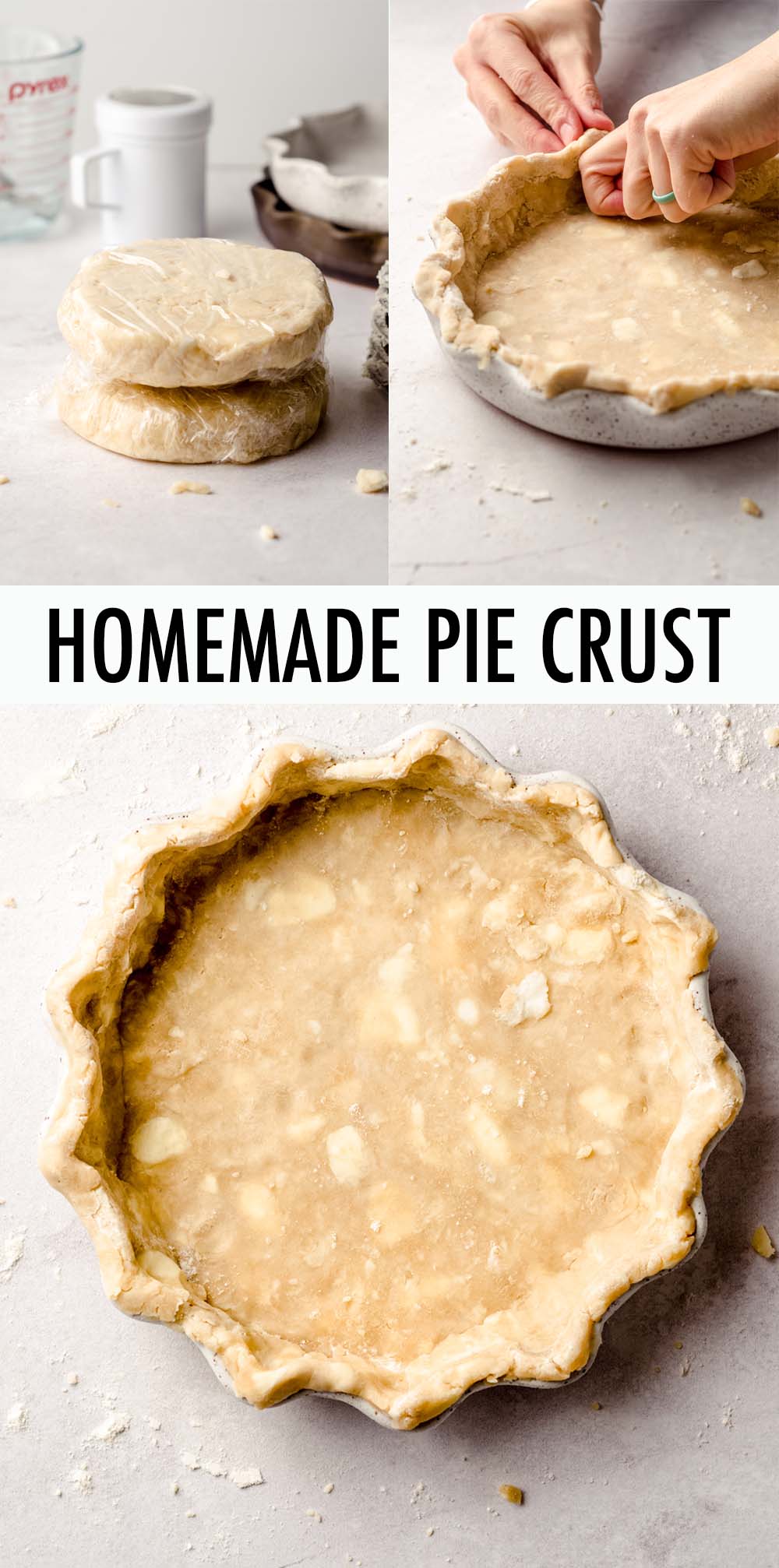 Learn how to make your own buttery, flaky, perfect pie crust at home. This is a double crust recipe. via @frshaprilflours
