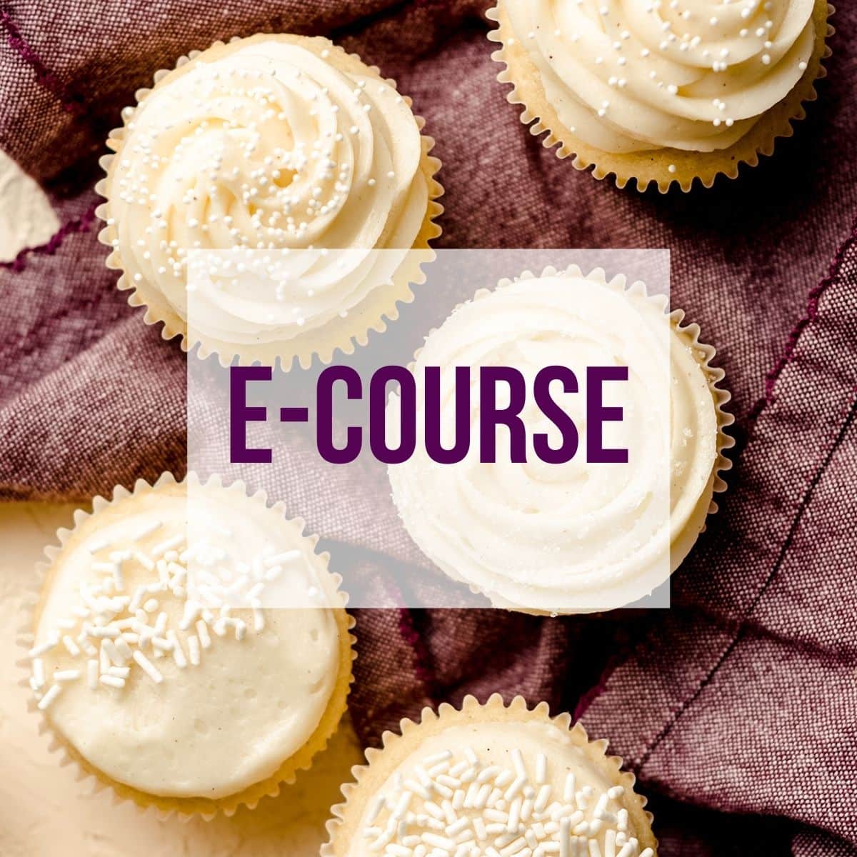 photo of cupcakes with text overlay