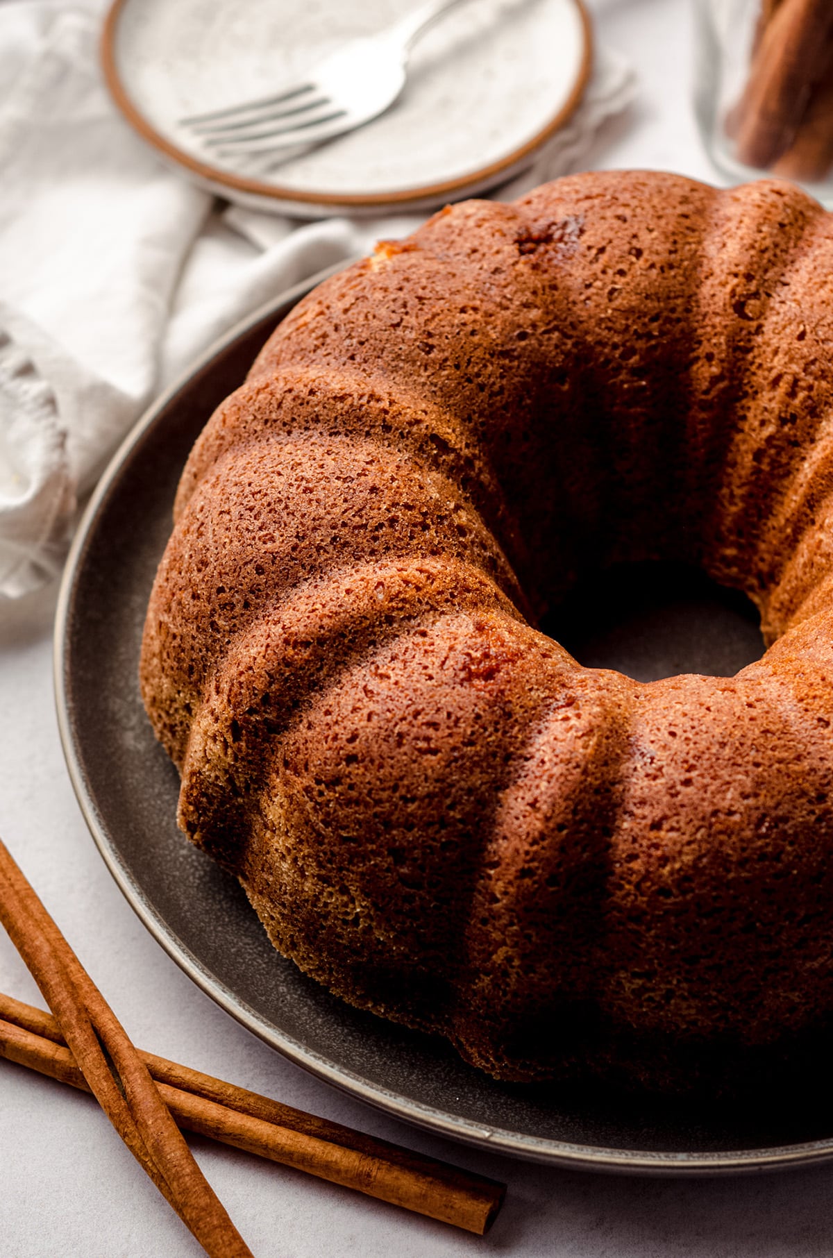 coffee cake bundt cake on a plate