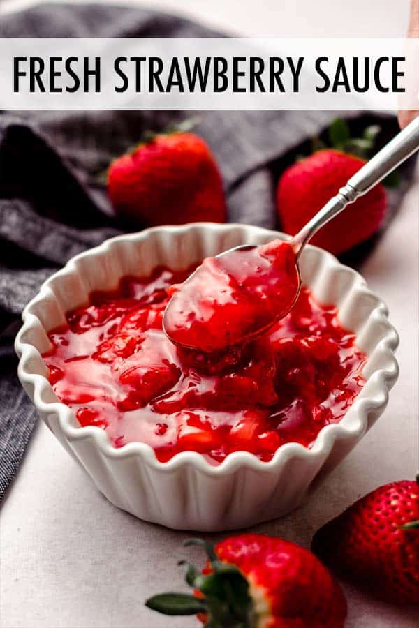 Make your own homemade strawberry compote from four simple ingredients in less than 15 minutes. Use this delicious strawberry sauce to in or on top of ice cream, pancakes, waffles, yogurt, cheesecakes, pies, or anything that pairs well with fruit. If strawberries aren't in season, use frozen, or change it up and use any berries you love! via @frshaprilflours