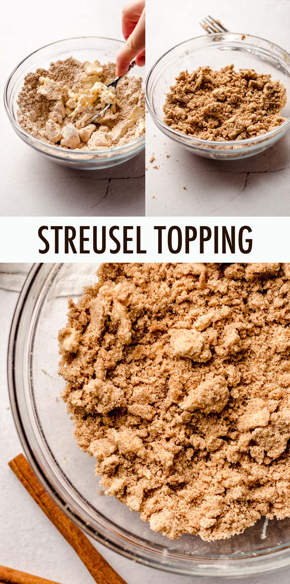 Use this simple streusel topping recipe to top any muffin, quick bread, fruit crisp, coffee cake, or pie. via @frshaprilflours