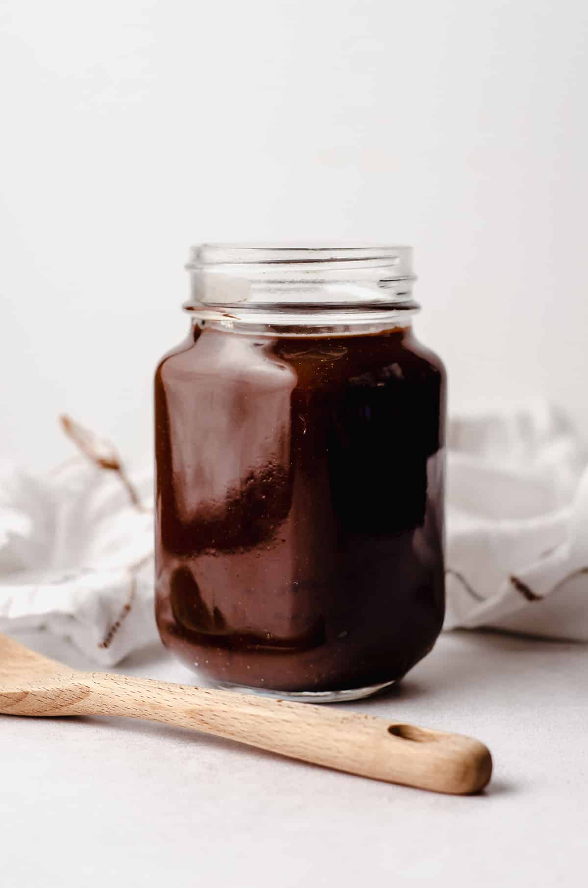 a jar of hot fudge