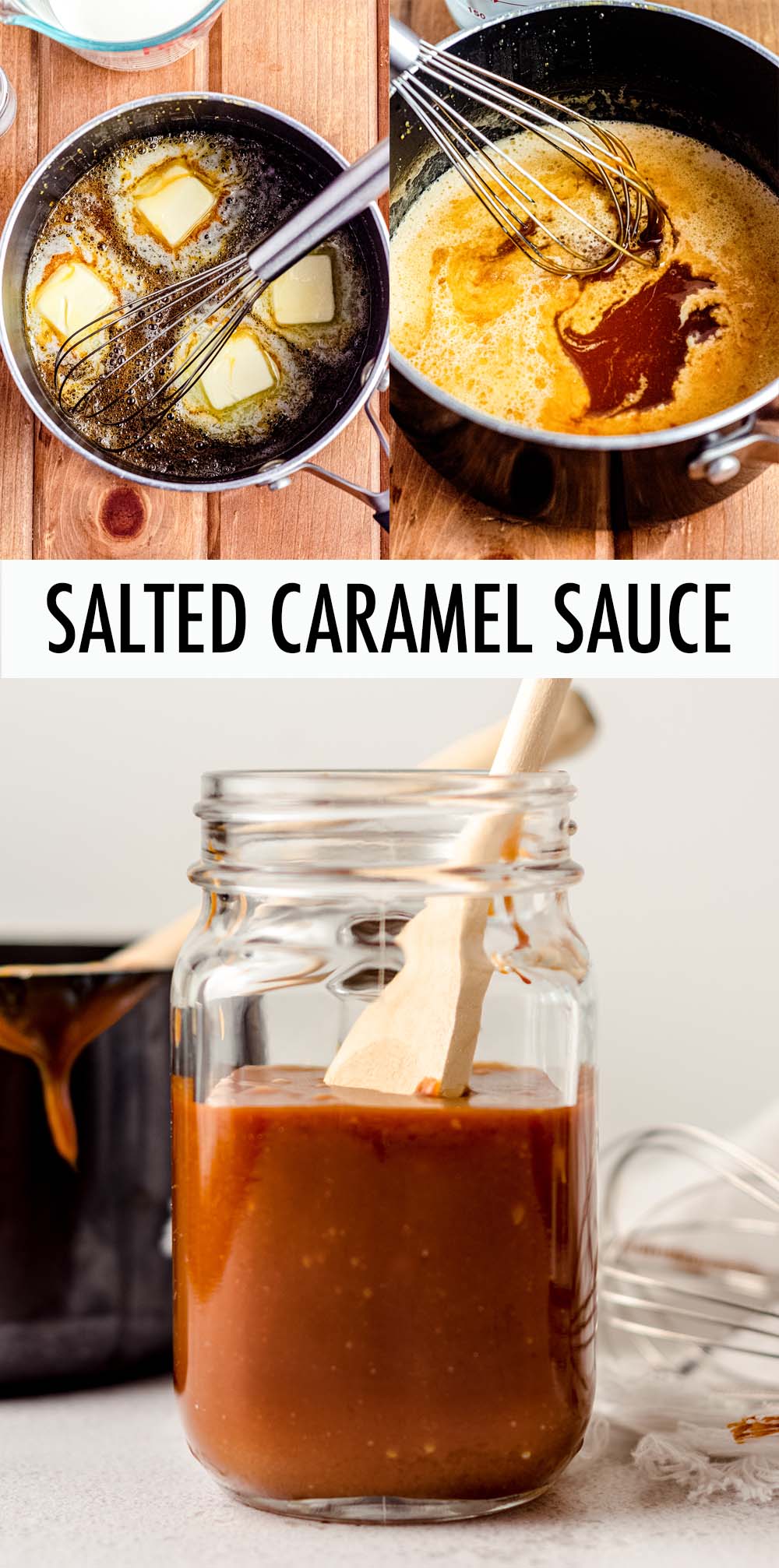 You only need four simple ingredients to make your own homemade salted caramel sauce. In this recipe, I use the "wet" caramel method which is my tried and true method. via @frshaprilflours