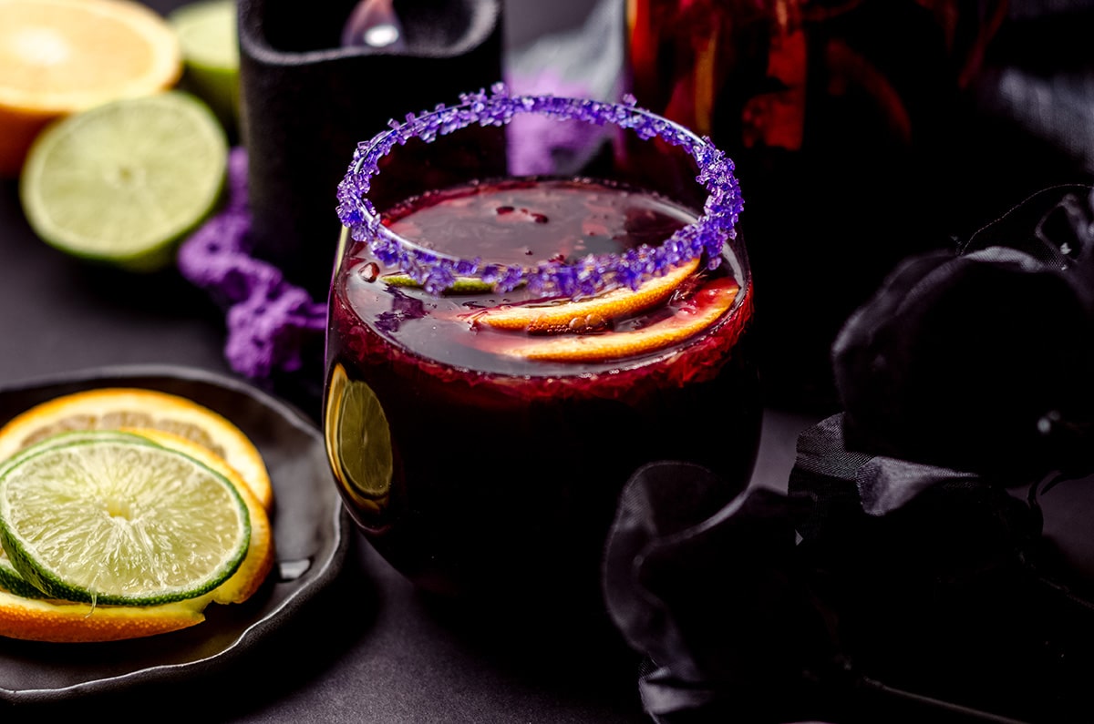 Spooky Blackberry Halloween Sangria With Red Wine