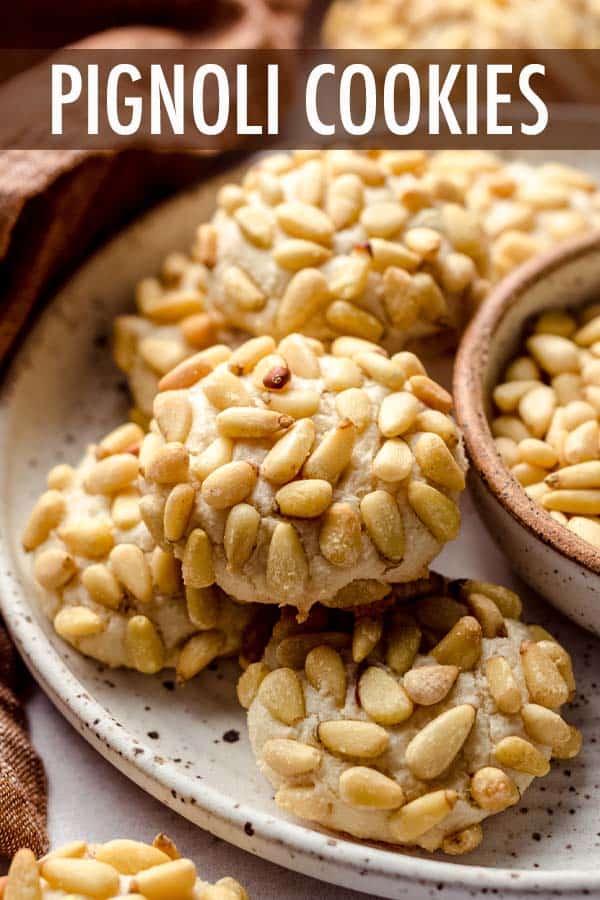 These Italian pignoli cookies are so easy yet so impressive. Their crisp exterior is covered in soft, buttery pine nuts but the interior stays chewy and velvety thanks to the almond paste base, just like you'd get at an Italian bakery. via @frshaprilflours