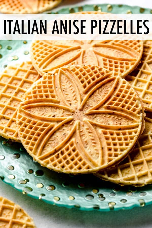 Thin Italian waffle cookies featuring optional anise flavoring for an authentic Italian treat. Perfect with a cup of coffee or espresso and a family favorite at Christmas time. Dust with powdered sugar for an extra sweet touch! via @frshaprilflours