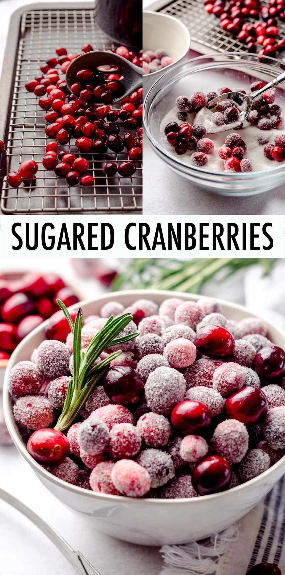 Sugared cranberries, also known as candied cranberries, are the perfect addition to any holiday spread. Use them as a beautiful garnish on pies, tarts, cakes, or cupcakes or use them in holiday cocktails. They're also delicious as a standalone option as a snack and make a great addition to charcuterie or cheese boards. via @frshaprilflours