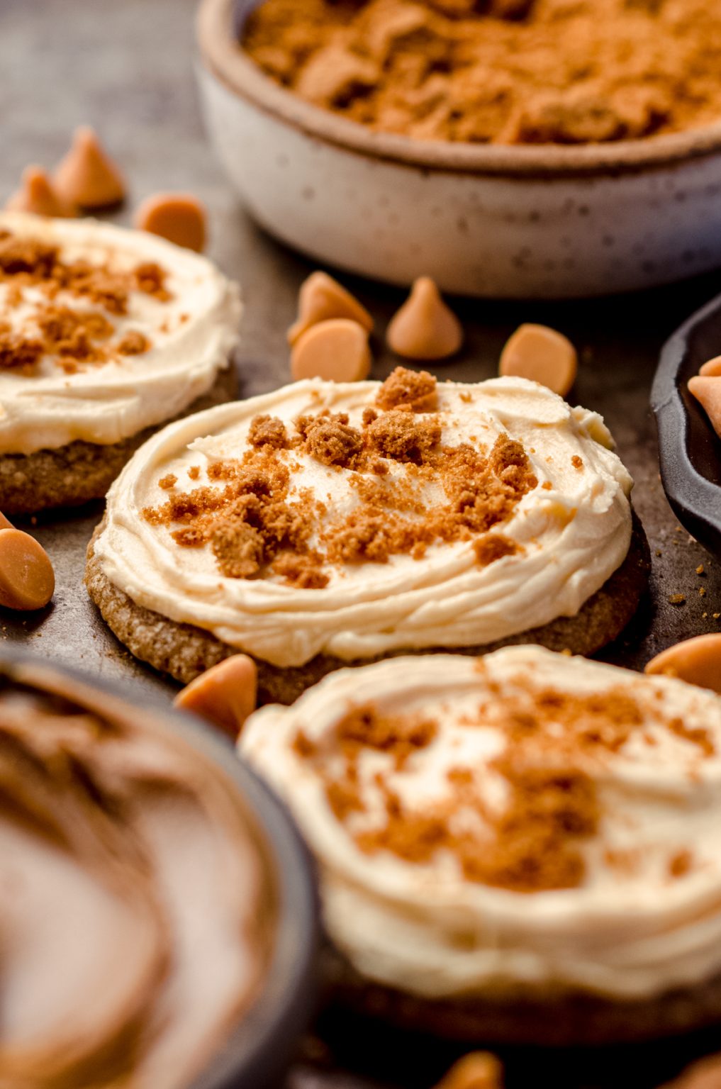 Biscoff Cookie Butter Cookies with Butterscotch Frosting Fresh April