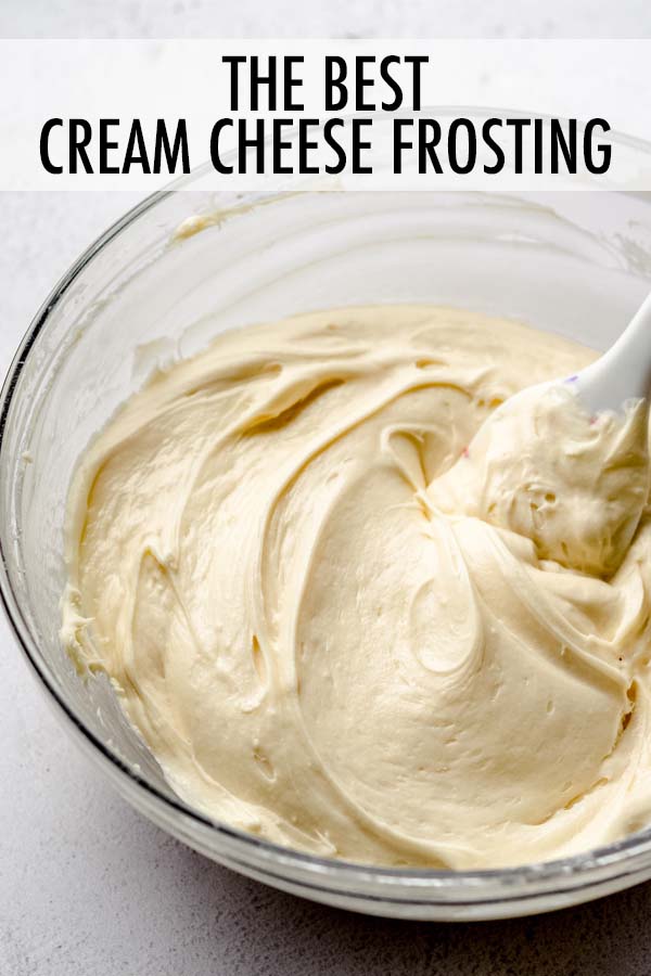 This homemade cream cheese frosting recipe is sweet and tangy and perfectly smooth. Use it on cakes, cupcakes, cookies, and cinnamon rolls! via @frshaprilflours