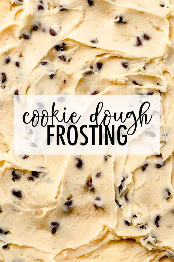 This chocolate chip cookie dough frosting combines safe-to-eat cookie dough with a creamy homemade buttercream base. via @frshaprilflours